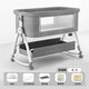 Cuna Cuna removible Portable Baby Cradle Cama Multifunción Multifunción BB Bed Niños recién nacidos Conjunto de lecho grande Morandi Powder + Configuración de fábrica Modelo básico