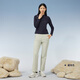 Rapido Li printemps et automne mode décontracté pour femmes confortable à moitié glissière collier sweat à manches longues phare authentique bleu marine authentique xxs 155 / 80a