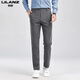 Lilang Herren Casual Hosen Mulberry Silk Sommer Neugeschäftshose Anti-Falten-Hose, ohne lange Hosen Trendy Grey H9896 30 zu bügeln