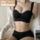 Modal 2025 Nuevo ropa interior de media taza de doble bola para mujeres con senos pequeños reunidos para mostrar un sujetador anti-sagging de gran ajuste para mujeres. Champagne + Color de champán/* Descuento Dos piezas s [32/70AB] Tipo de ajuste de elevación