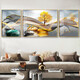 
Modern simple living room decoration painting sofa background wall mural atmospheric light luxury triple painting hanging painting diamond crystal porcelain HJ-3893-Smooth sailing 50*70 on both sides 100*70 in the middle 100*70 noble black frame high
