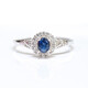 Colorful Jewelry Ambilight Sri Lankan Sapphire Ring 4*3