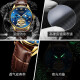 OLEVS Swiss certified couple watches A pair of fully automatic mechanical watch hollow flywheel luminous waterproof men and women watches 3601 room blue 6636 rose blue couple free engraving