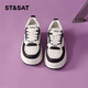 Samstagsbrettschuhe für Frauen dicker Sohle 2025 Sommer Neue Festfarbhöhe-verstärkt kleine Schuhe für Schuhe für vielseitige Freizeitschuhe Trendy Black 37 (235 mm) Standardcode