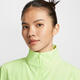 
Nike (NIKE) women's zipper breathable quick-drying light wet mesh splicing casual fluorescent yellow-green sports jacket HJ0964-701 M