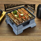 Material de aleación de aluminio cuadrado rectangular mariscos redondos big shit staveware estufa de alcohol bandeja para hornear de acero inoxidable multifuncional