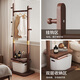 Quanpinwu solid wood coat rack floor-standing vertical clothes drying rack small apartment bedroom room hanging bag simple storage rack advanced