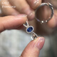 CAJJ Francois 0.56 carat sapphire ring, 925 silver, natural colored gemstone, daily commuting, gift giving, proposal, Hong Kong 13#