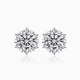 I Do platinum PT950 earrings for women, snowflake diamonds, classic six-claw pair of diamond earrings, simple temperament, fashionable and versatile for men, classic four-claw 50-point diamond earrings pair