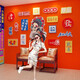Internet d'enregistrement de célébrité et de photographie de paysage Arelle de disposition de la disposition de l'atmosphère National Style Facial Pékin Opéra Mur Decoration Stickers Nouvel An 13658 Fun Text-Picture Couleur 10 mm Chevrolet Extra Large