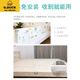 G.DUCKKIDS thickened bed guardrail children's bedside anti-fall fence crib anti-collision soft bag baffle free of installation anti-fall artifact Crown-grey safety and environmental protection 200 long (solid I bracket with mattress thickness)