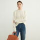 
ROMON (ROMON) sweater for women with high-end fantasy color beads and films mohair sweater 2025 spring and autumn new lazy pullover wool top dark powder all size