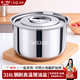 BAICHANG 316 stainless steel lard tank large capacity oil basin with cover oil cylinder household kitchen high temperature resistant oil drum oil storage 17cm-316 antibacterial lard basin