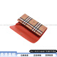 Burberry Checked Cowhide Card Bag Wallet Wallet Women's Khaki/Orange Modetrend Vielseitiger klassischer Basispaket (Bag + Staubbeutel)