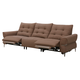 Lezhibao Lazboy Leder -Sofa Wohnzimmer Neue elektrische Funktion Sofa Zero Wall Retro Sofa Bach 683 Earl Dunkelbraun - 2,41 Meter - dreifach doppelte Elektro