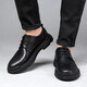 
LEOSOXS2025 autumn and winter leather shoes men casual British Martin boots men real I leather Korean style trendy work shoes low top men's shoes 100 brown 9922 44