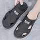 Western Region Camel Vancamel Sandalen Herren Sommer Herren-Wear-Resistant Non-Slip Baotou Sport Lederschuhe Beach Casual Hole Drive Pantoffeln JF983-1 Grau 42 Standard Sportcode