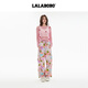 LALABOBO [Mall Style] Sweet Cool Dopamine Powder Working Pants for Women 25 New Loose Casual Wide Legs LBEB-WXZC38 Pink Regular S
