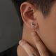 UOSU earrings for men without piercings, magnetic ear clips, high-end, personalized, versatile, handsome, niche fashion design, Hong Kong style earrings, handsome magnetic ear clips, four-piece set