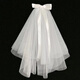 Jingwu Mariage Certificate Veil Enregistrement Proposition de coiffure Coiffeur de mariée SIMPLE SIMPLE STYLE MARIAGE HEUD-MARDE MARIAGE HEURME SMELLE VEILE RIBBON BOWPINE [1 Paquet]