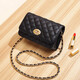Golden Fox (Foxer) 2025 Nouveau sac de chaîne de diamant en cuir de luxe léger pour femmes pour femmes crossbody petit sac carré cadeau d'anniversaire pour petite amie noire