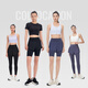 
Keep cool fitness pants for women 2025 summer breathable leggings fake two-piece outer wear [cool style] five-point pants M