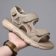 RANKDAVEY light luxury high-end brand sandals men's 2025 summer new fashion trend sports and casual beach shoes for men, HHS9230 green 42 _Standard leather shoe size