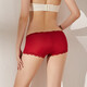 Sous-vêtements en soie moyen Sihuang Mid-Waist pour femmes 100% Mulberry Silk tricot Sexy Lace Boxer Shorts minces Wine Red 3883+ noir noir 3884 m Single Taille