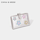 Cinvaikrose Passeport Clip portefeuille Femme 2025 Nouveau sac de carte Sac de certificat de créneau de cartes multiples Sac de certificat petit portefeuille chinois Gift de la Saint-Valentin CK portefeuille [emballage de boîte cadeau]