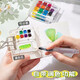 
Wu's Story Children's Toys Girls' Birthday Gifts 7-14 Years Old Children 8-12 Years Old Primary School Girls' Pig Painting Painting Book [8 Color Pigment Box] + 12 Color Pigment + Painting Book Gifts for Art Students Watercolor Painting Diy Set