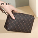 
POLO Women's Clutch Retro Print 2025 New Mom Clutch Women's Clutch Elegant Wallet Gray
