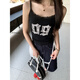 
WE hot girl lace splicing small suspender pure slim fit and beautiful back sleeveless top vest W3887 GL black M