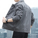 Con chaqueta retro de chaqueta de solapa de Yishion2025 Pure Yishion2025 Ropa de juventud de la camisa delgada de gamuza de gamuza y la ropa juvenil [estilo de otoño] K12806 gris oscuro [Garantía de calidad] M