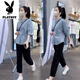 
Playboy (PLAYBOY) Fashion Shirt Wearing Set for Women 2025 Summer New Style Fashionable Slim Short Sleeve Small Casual Pants Two-Piece Set Black Single Pants - Flagship M [Suggested 80-105Jin [Jin equals 0.5 kg]]