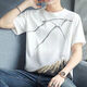 TTPMER summer loose Korean style trendy short-sleeved T-shirt for men 829 gray + 829 black [cotton] M Recommended 80-100Jin [Jin equals 0.5 kg]