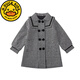 G.Duckkids Girls Woolen Poat осень и зима 2024 г. Новая детская средняя длина хлопка сгущенной корейской версией новой куртки для девочек Houndstooth Matte Cotton 150 (подходит для высоты 140-150 см)