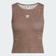 阿迪达斯（adidas）三叶草女装2025夏季新款FAKE DENIM TANK背心KE3892 岩层深土地棕|KE3892 L