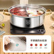 YIYIPAI2025 New Yuanyang Pot Hot Pot Pot Household Induction Cooker Special Shabu Shabu Large Capacity Stainless Steel Hot Pot Basin Soup Pot 304 Upgraded Fish Scale Pattern Yuanyang Pot 30cm