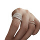 
AINILA (AINILA) multi-layered line wrap ring for women with minimalist and cold style personalized fashion S925 silver plated JZ6628 adjustable opening