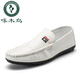 Specht Frühling und Herbst 2025 Neue Doudou -Schuhe Herren Lederschuhe Koreanische Version Fahren Faule Schuhe Soziale Trend Casual Herrenschuhe gelb 9880 42