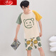 Langsha Pyjamas kurzärmelige Shorts für den Sommer New Cotton Student Cartoon Teenager Herren große Größe kann außerhalb von Heimbekleidung abgenutzt werden.