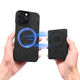 Shitong geeignet für iPhone16e Mobiltelefon Hülle Apple 15Promax Split Magnetic Card Bag Mobiltelefonkarte 16Plus Wireless Ladekartenbeutel 15 Schutzhülle Schwarzes iPhone 15