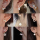 Pang Donglai DL light luxury earrings pearl earrings for women's Queen Mother's unique earrings 2024 new style earrings straight needle double-layer diamond pearls
