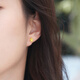 Luk Fu -Schmuck, Fußgoldgoldohrringe Fußgold goldene Ohrringe, preislich ca. 0,97 g - mit Silikonohrstöpsel