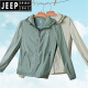 JEEP SPIRIT防晒衣男士薄款夏季上衣户外防外套钓鱼透气防晒服男款 N9928浅灰 M 170+(100-120斤)
