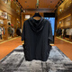 
KLEDBOY Aisha Handicraft F6636 simple style hooded short-sleeved summer breathable loose men's niche design versatile T-shirt Black M [90-110]