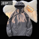 Jeep Spirit Jeep Charge Men's 2025 Nuevo verano delgado al aire libre de tres en una chaqueta suave Suit de altura de montaña de montaña 6628m White [Men's Style] M