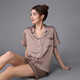 Amerpin Brand de première ligne Pajamas pour femmes 100% Mulberry Silk Girls Pyjamas Shorts à manches courtes vêtements à domicile Ensemble en deux pièces 3899 HEAR pâte M [Poids: 80-99jin [Jin est égal à 0,5 kg]]]