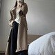Xinnan Khaki Trench Coat 2025 Spring and Autumn Paris Classic Coat Women's Mid-Length Small High-end British Style Coat Long Khaki Fashion Trench Coat One Size 90-130Jin Jin is equal to 0.5 kg