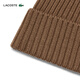 LACOSTE Wang Yibo's same style French crocodile couple's 25 autumn versatile knitted hat | RB0001 DPC/walnut color TU